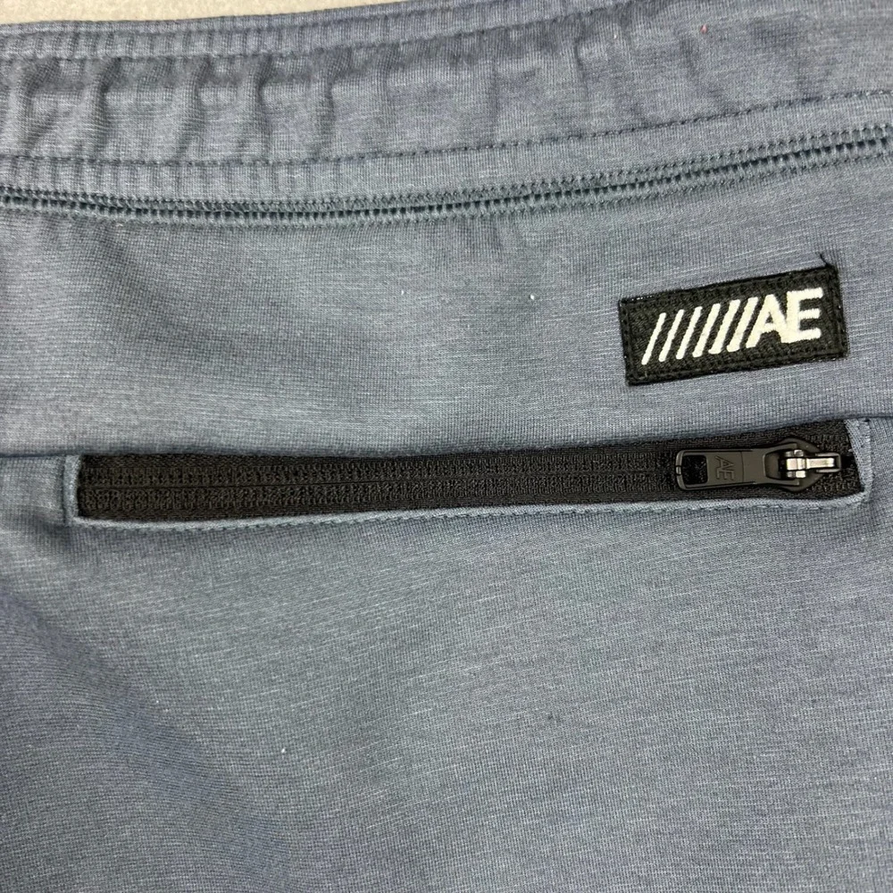 American Eagle Mens M Blue Active 24/7 Jogger Pants Zipper Pockets Stretch